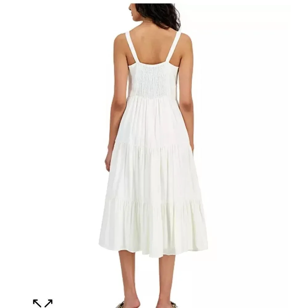 I.N.C. INTERNATIONAL CONCEPTSWomen's Tiered Tie-Neck Dress, Created for Macy's - Picture 2 of 5